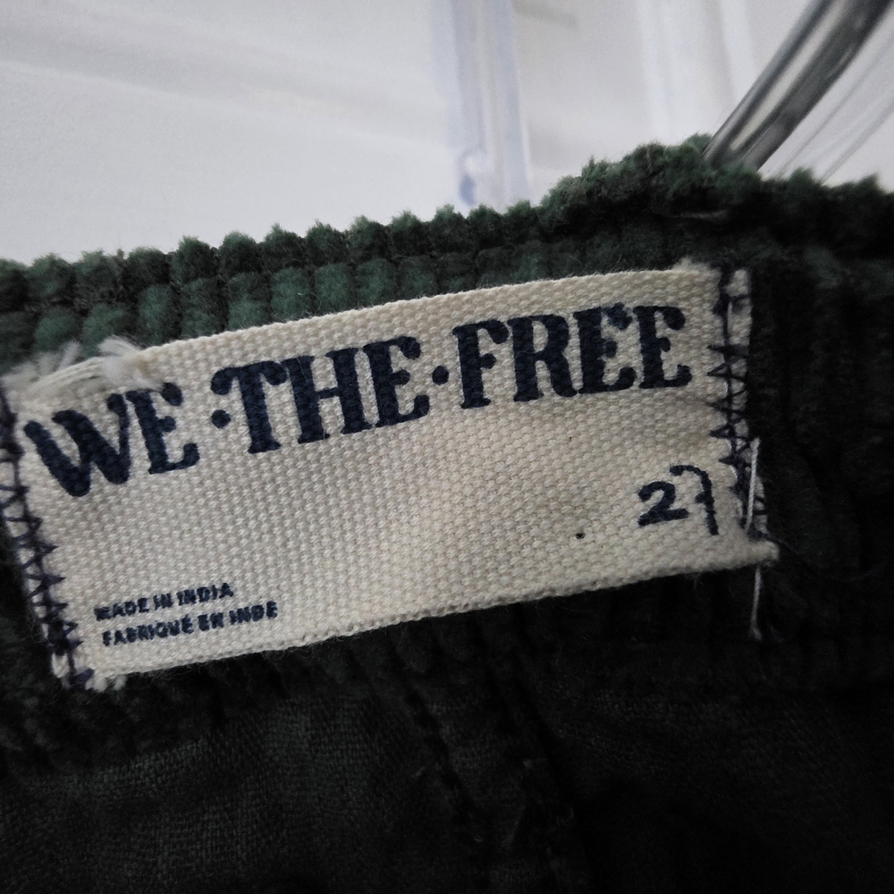 Free People (We The Free) Dark Green Corduroy Waistband